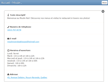 Tablet Screenshot of moulinnoirsteakhouse.com